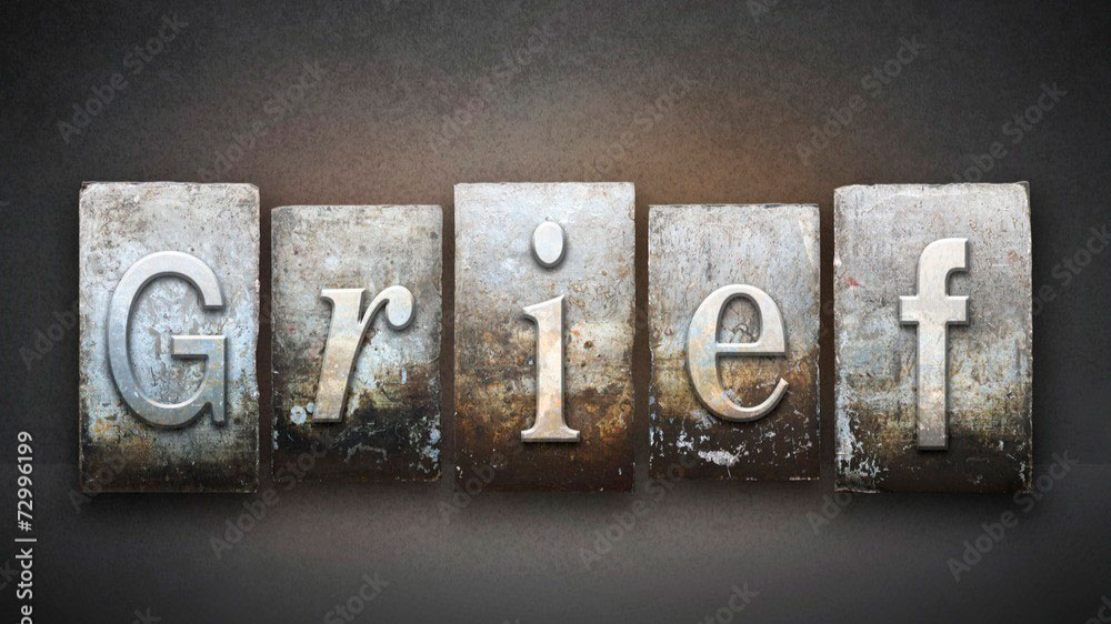 Grief spelt out of typesetting letters